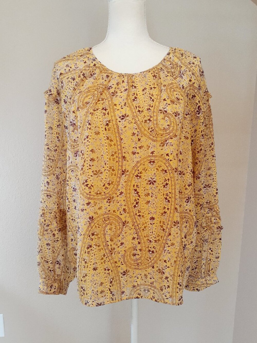 Ann Taylor Ruffle Detail Blouse